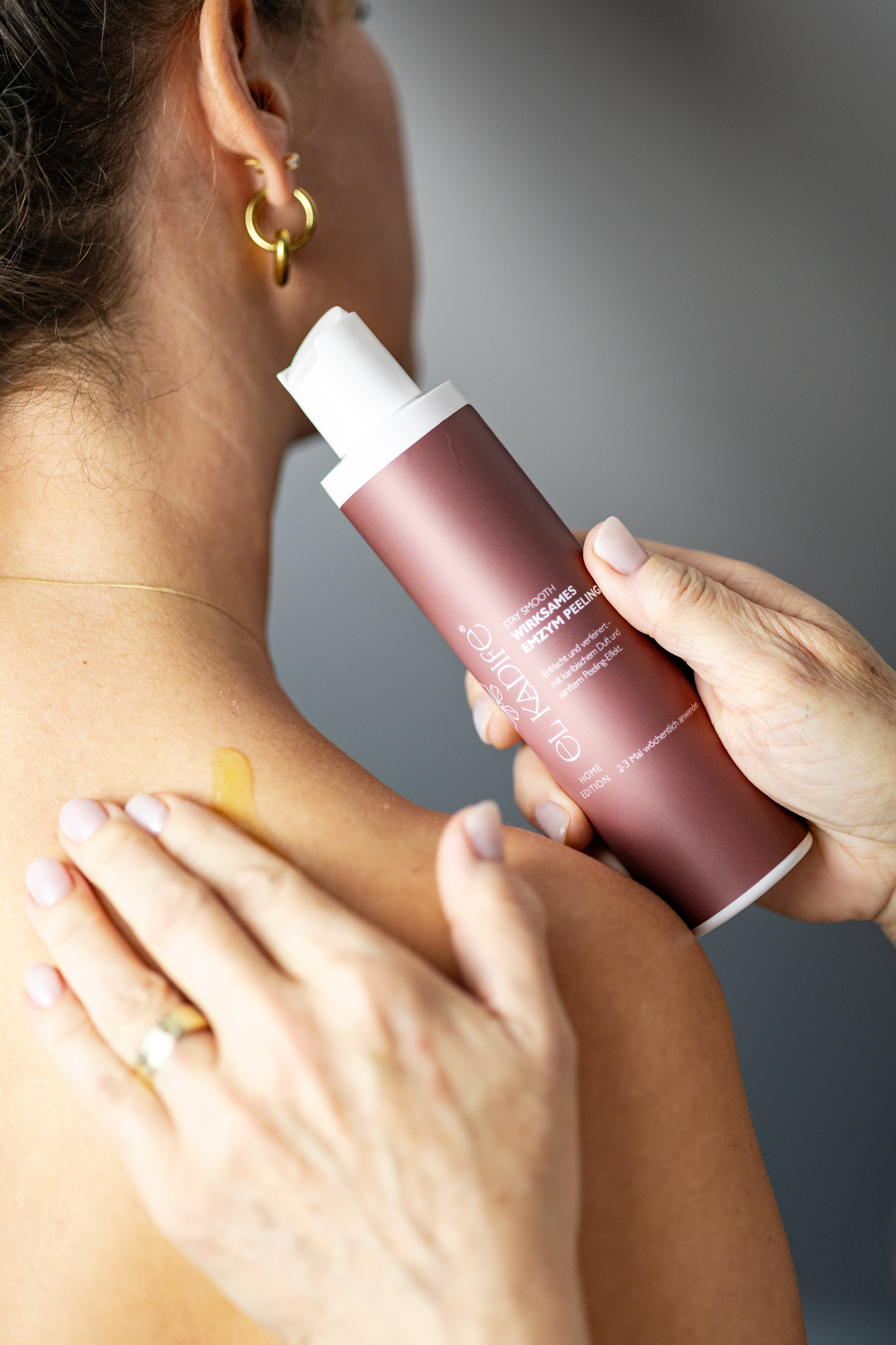 sanfte Haut nach dem Peeling.