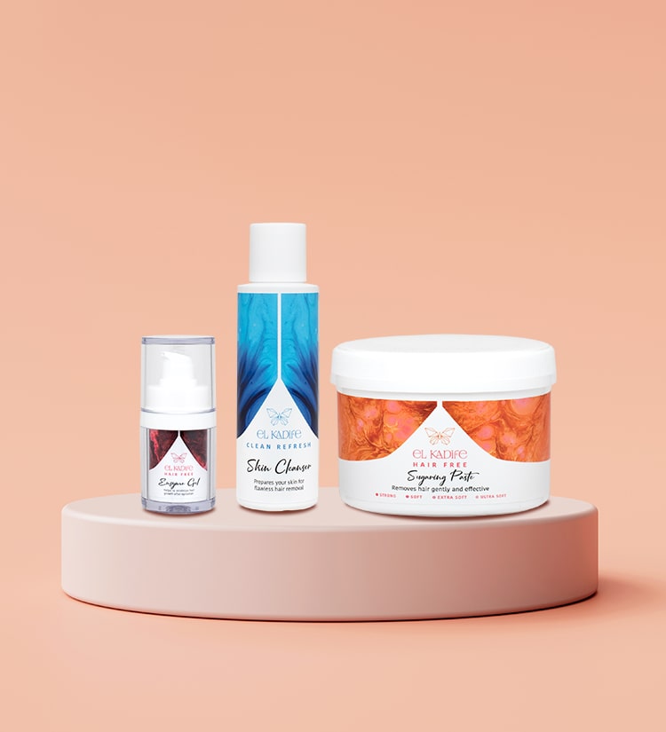 Zuckerpasten Deluxe Set inklusive 500 g Soft Zuckerpaste Enzyme Gel 15 ml zur Haarwuchsreduktion Skin Cleanser zur Vorbereitung